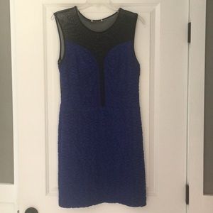 Blue sheer chest dress